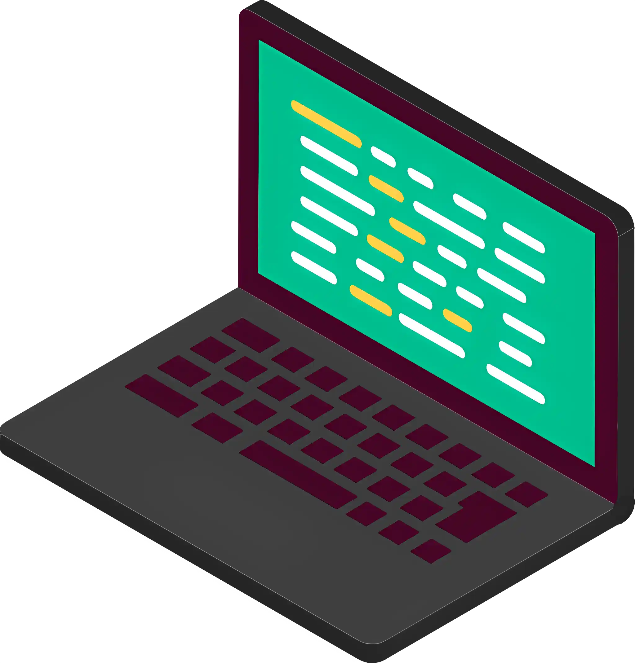 laptop with code